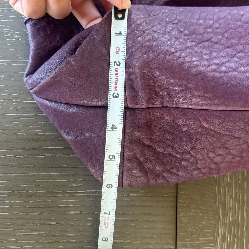Fossil FIFTY FOUR VINTAGE Hobo Purple Plum Leather Handbag Shoulder Bag Slouchy - Picture 9 of 16